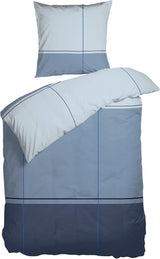 🛏️ Arctic Bettwäsche 135×200 cm – Biber/Flanell, Baumwolle, Blau gestreift - B-Ware