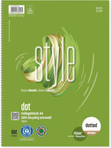 Staufen Ursus Style Collegeblock A4 Dotted, 80 Blatt, 5 Stück – Green Edition