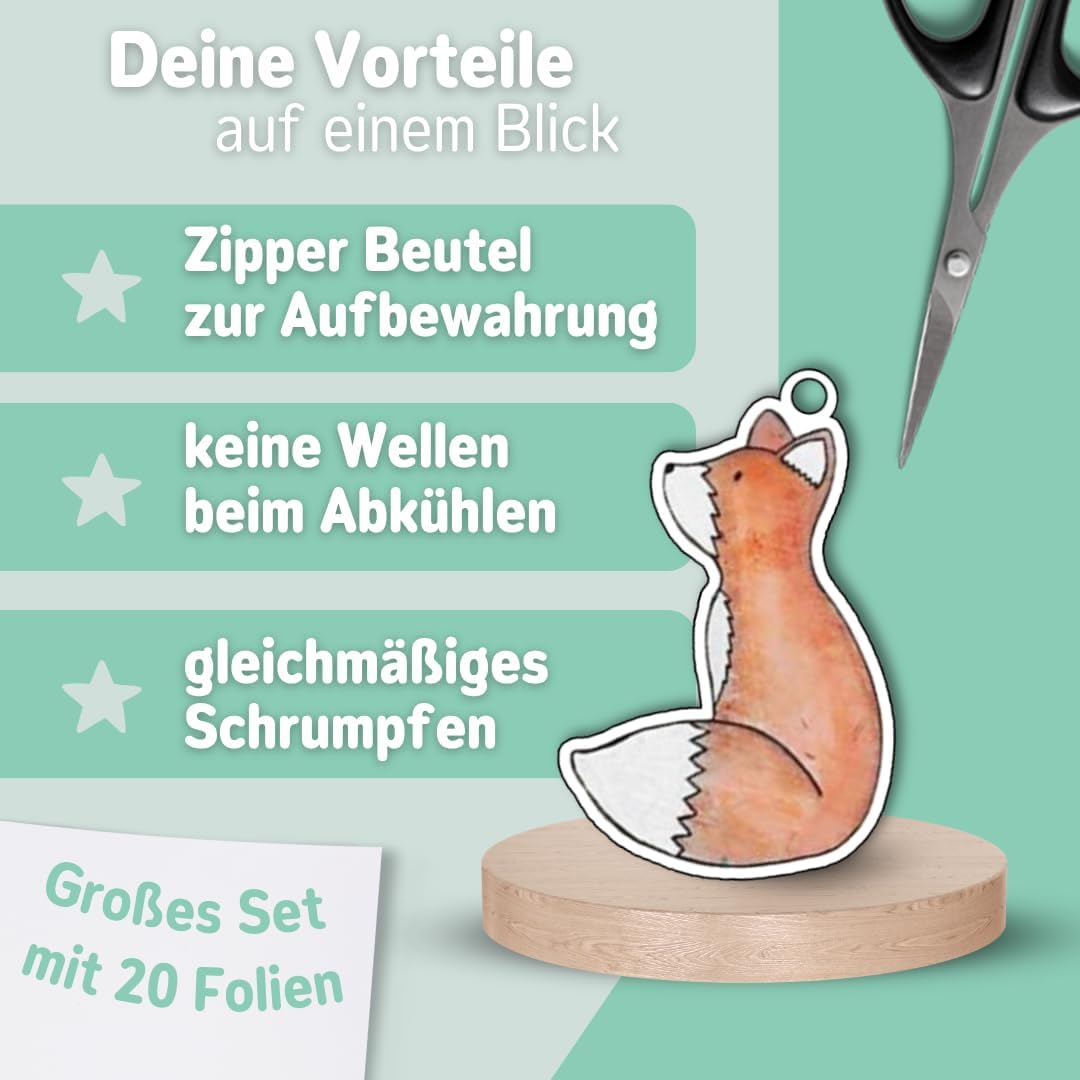 🎨 molinoRC Schrumpffolie – 20x A4 Bögen – matt transparent