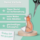 🎨 molinoRC Schrumpffolie – 20x A4 Bögen – matt transparent