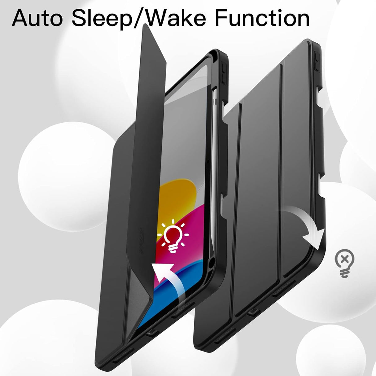 JETech Hülle für iPad (A16) 11./10. Generation (2025/2022) – Schwarz