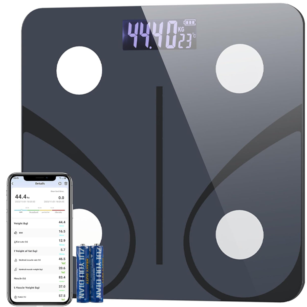 ⚖️ Z&J Bluetooth Personenwaage – B-Ware
