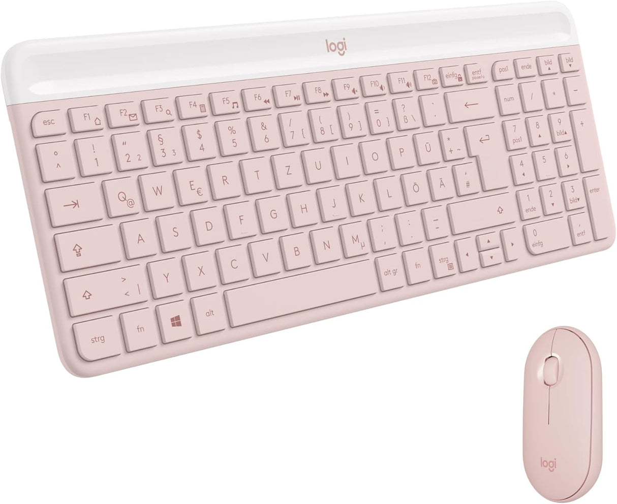🎀 Logitech MK470 Slim Combo | Rosa (B-Ware)