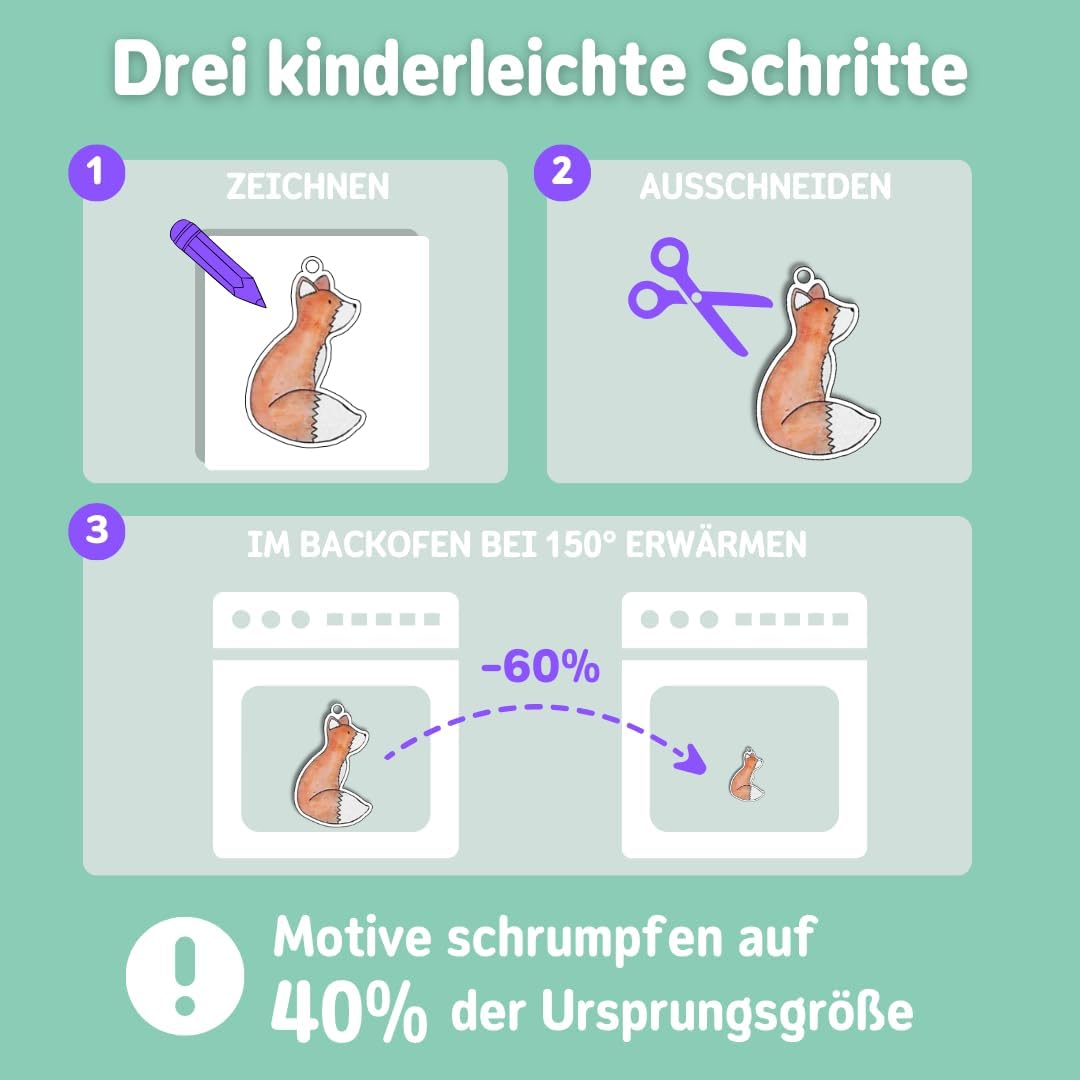 🎨 molinoRC Schrumpffolie – 20x A4 Bögen – matt transparent
