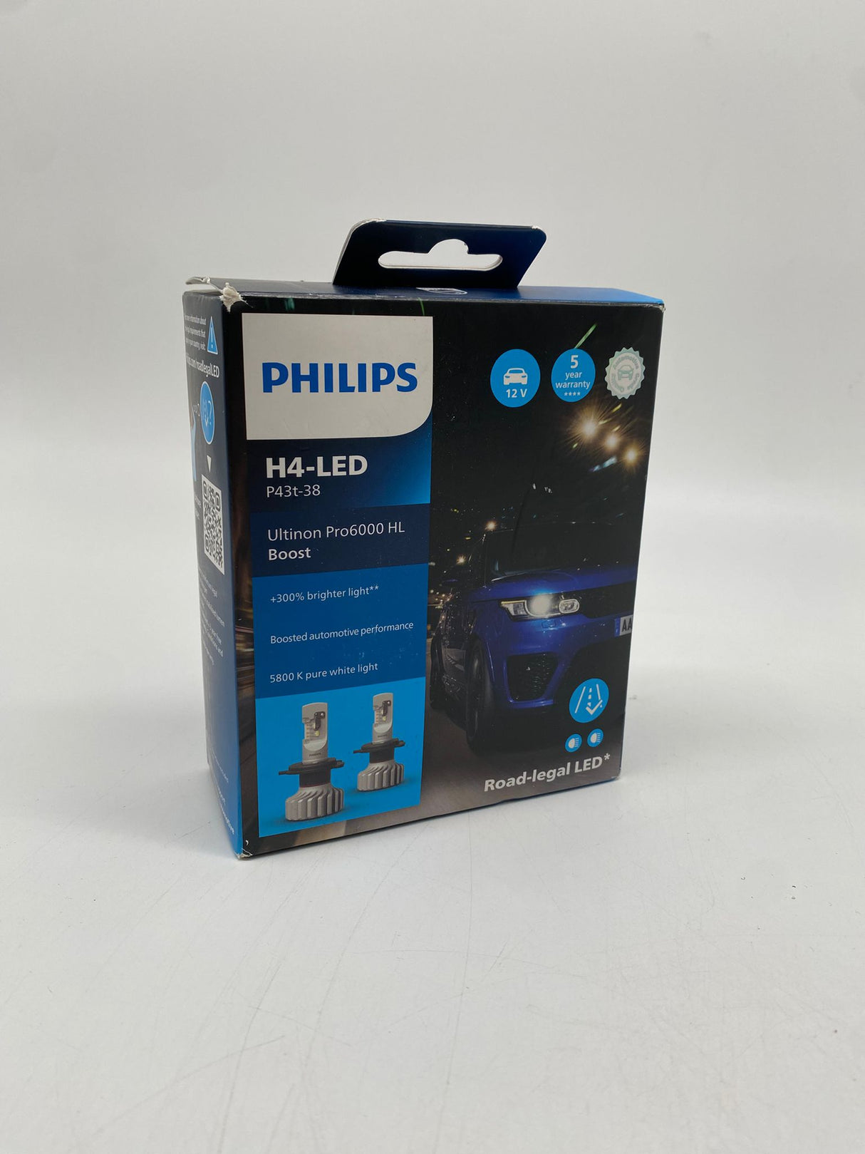 💡 Philips Ultinon Pro6000 Boost H4 LED – 5800K, 18W - B-Ware