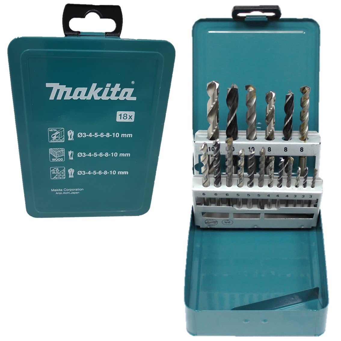 🌟 Makita D-46202 Bohrer-Set – 18-teilig in Bohrerkassette 🌟