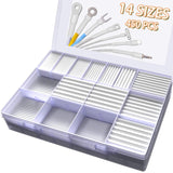 Industrieller Schrumpfschlauch-Kit – 14 Größen, Weiß, Schrumpfverhältnis 2:1