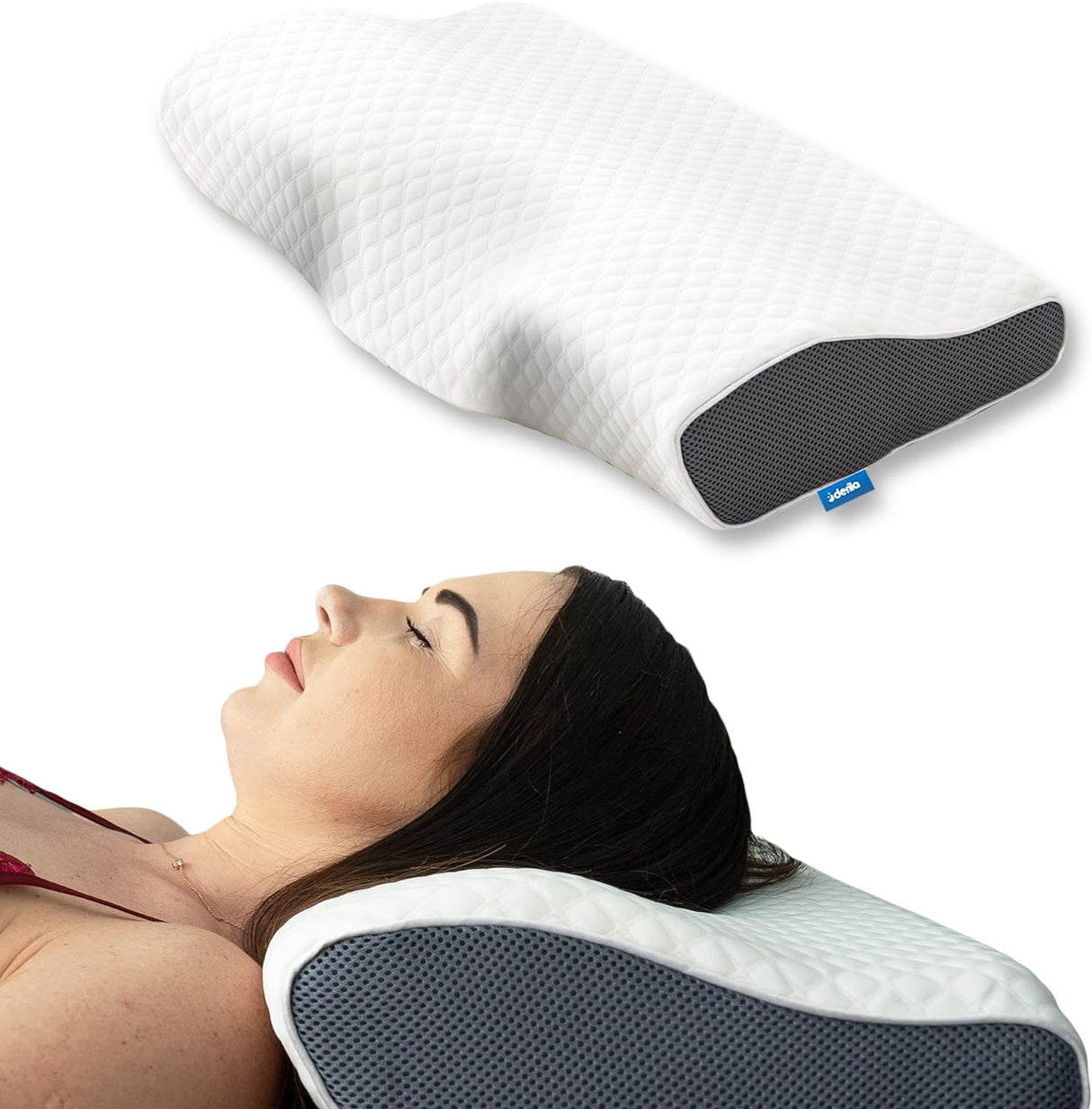 🌟 Derila Memory Foam Nackenkissen – Ergonomisches Kopfkissen für erholsamen Schlaf 🌟