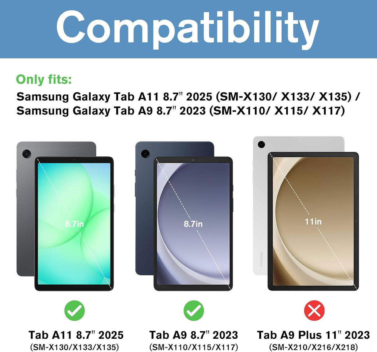 📱 ProCase 2x Schutzfolie – Gehärtetes Glas für Galaxy Tab A9 & A11 (2023/2025) (B-Ware)