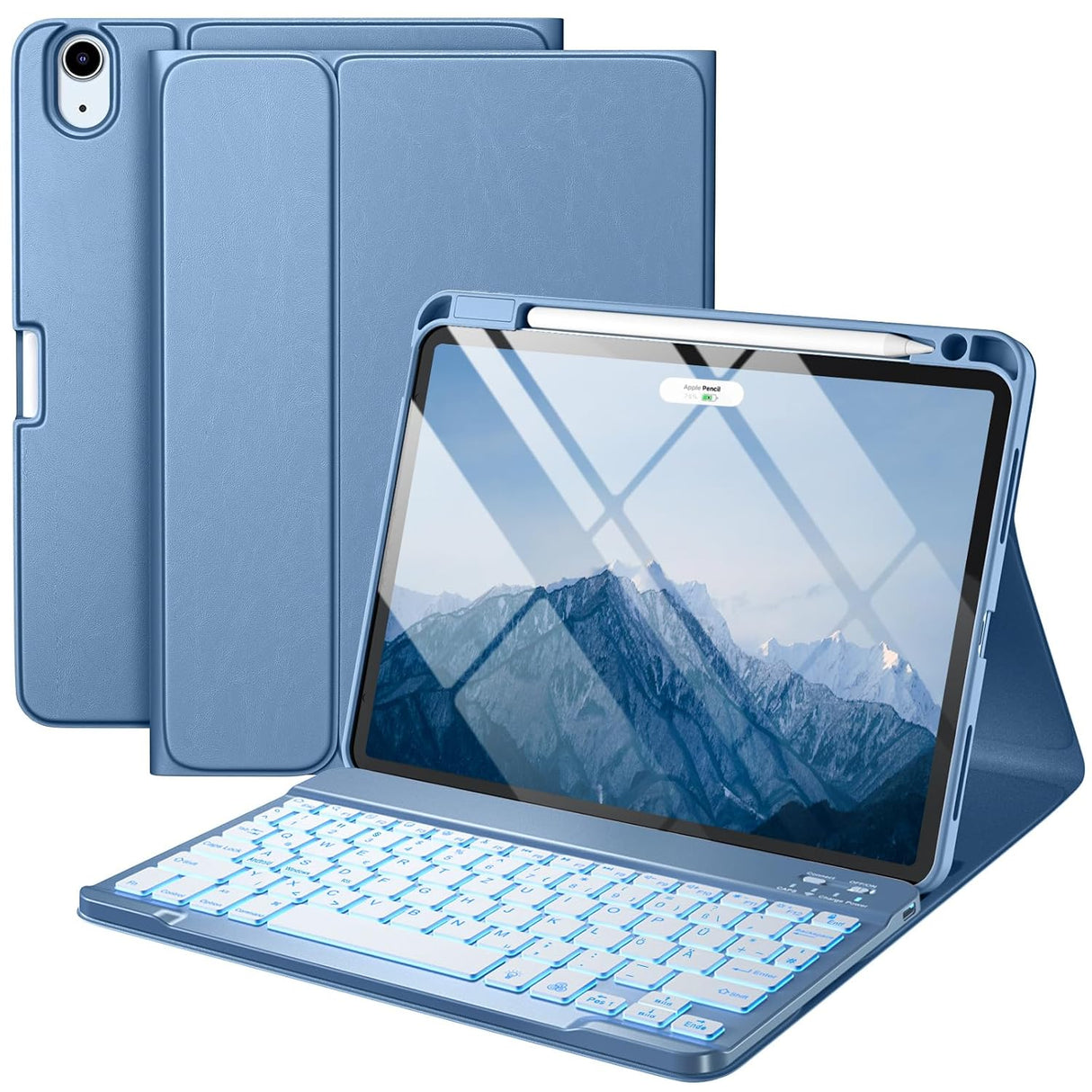 🌟 Vobafe Hülle mit Tastatur für iPad Air 11 Zoll M2 2024/iPad Air 6/5/4 – 10,9 Zoll 🌟