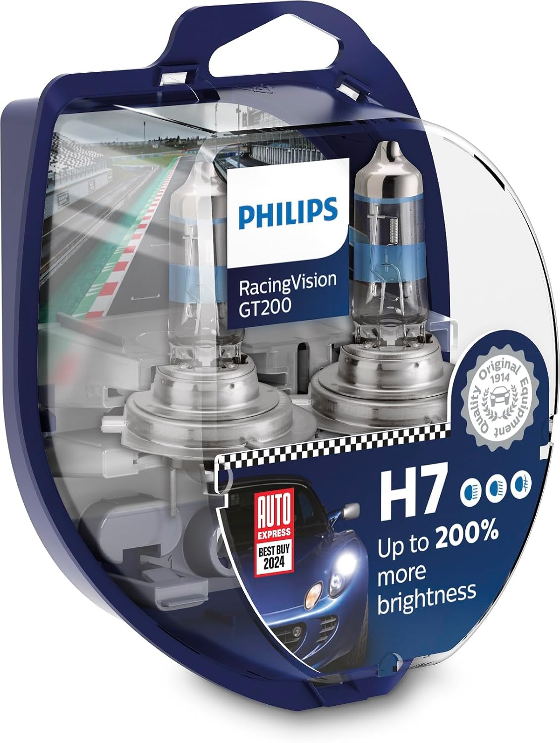 🔧 Philips RacingVision GT200 H7 Scheinwerferlampen – +200% mehr Licht!
