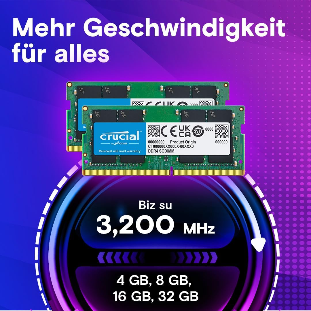 🌟 Crucial RAM CT32G4SFD832A – 32GB DDR4 3200MHz CL22 Laptop Arbeitsspeicher (B-Ware) 🌟