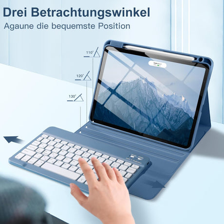 🌟 Vobafe Hülle mit Tastatur für iPad Air 11 Zoll M2 2024/iPad Air 6/5/4 – 10,9 Zoll 🌟