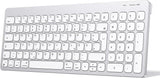OMOTON Bluetooth Tastatur für Mac OS – Ultraslim, QWERTZ, Leise, Silber