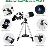 🌌 Teleskop Astronomie – 70mm Blende Refraktor Teleskop für Erwachsene und Einsteiger 🌌