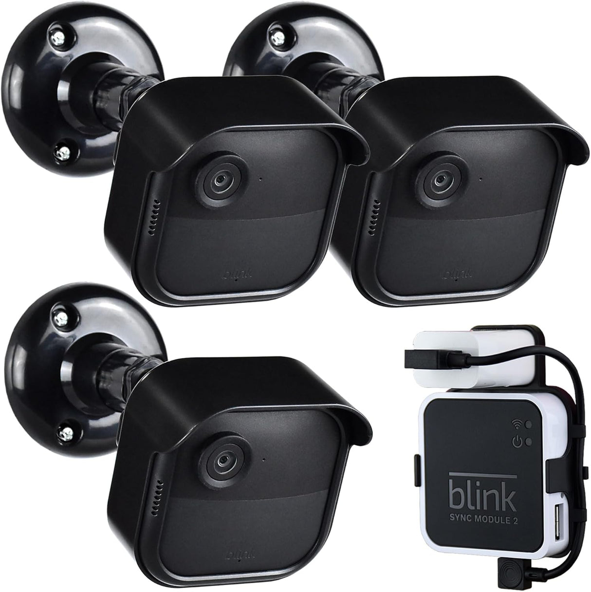 🌟 Blink Outdoor-Kamera-Halterungen der 4. Generation – 3 Stück, mit Sync-Modul-Wandhalterung 🌟