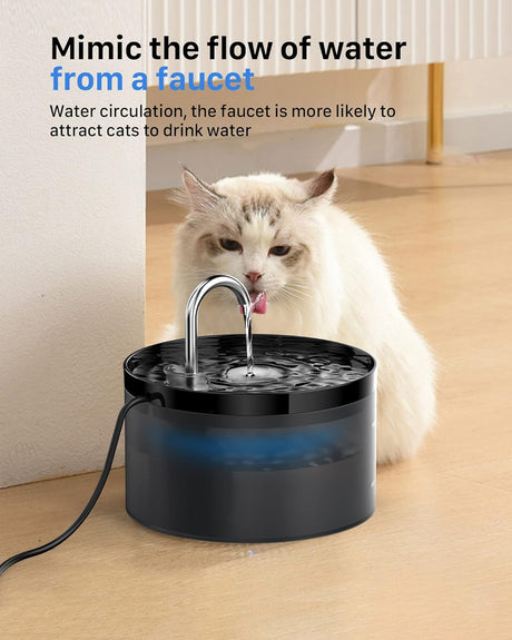 🐾 GIOTOHUN Katzenbrunnen 2L – Schwarz – B-Ware!