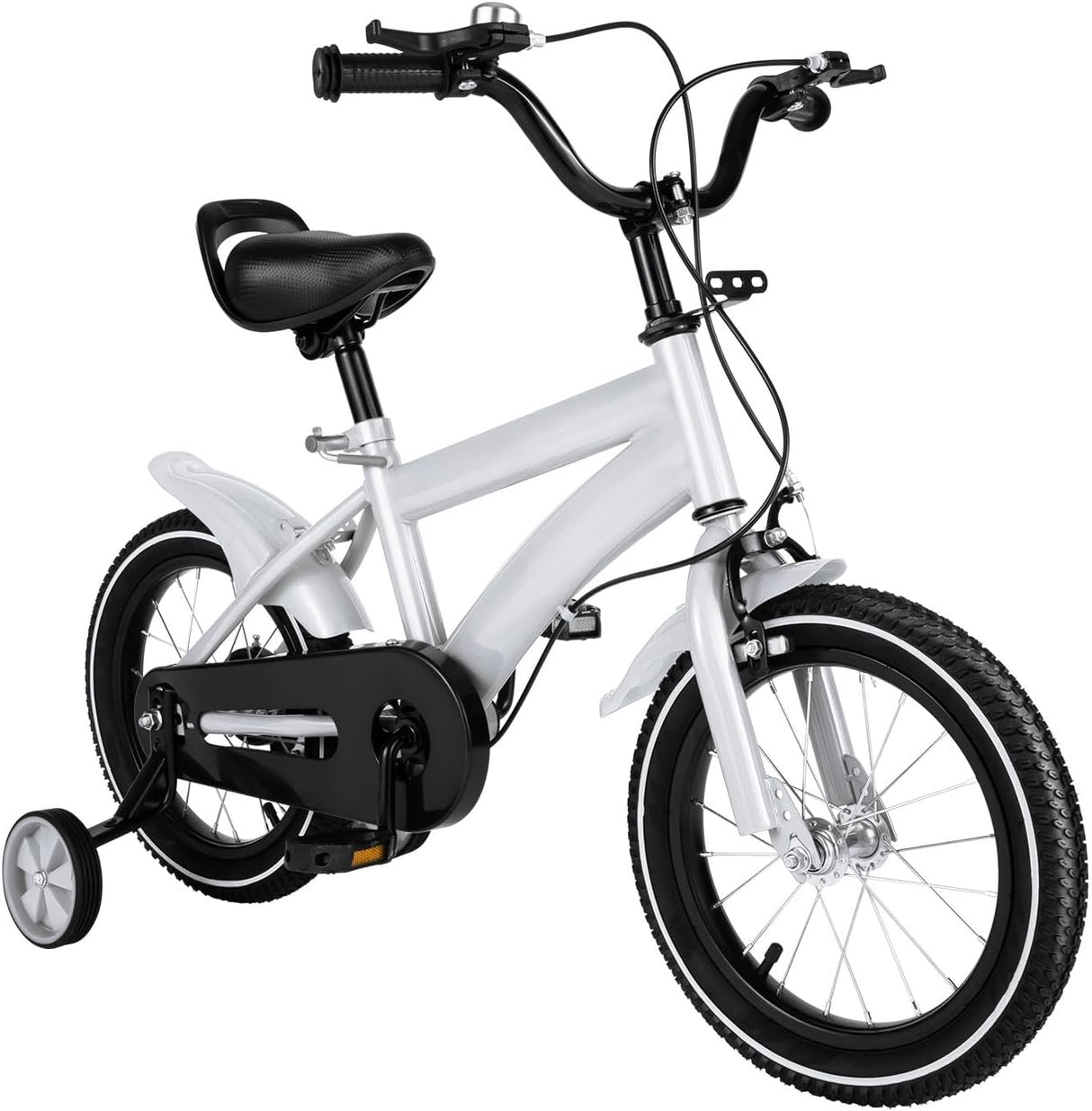🚲 Linanty Kinderfahrrad 14" Weiß mit Stützrädern