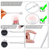 Industrieller Schrumpfschlauch-Kit – 14 Größen, Weiß, Schrumpfverhältnis 2:1