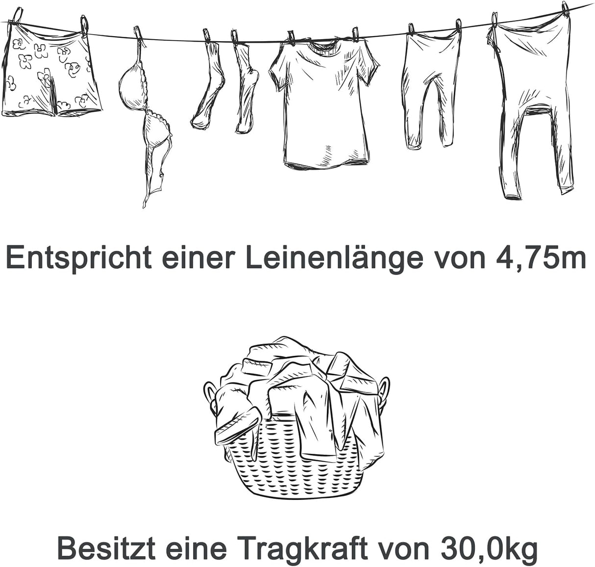 🧺 Peggy Perfect Wand-Wäscheständer 100 cm – B-Ware!