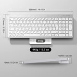 OMOTON Bluetooth Tastatur für Mac OS – Ultraslim, QWERTZ, Leise, Silber