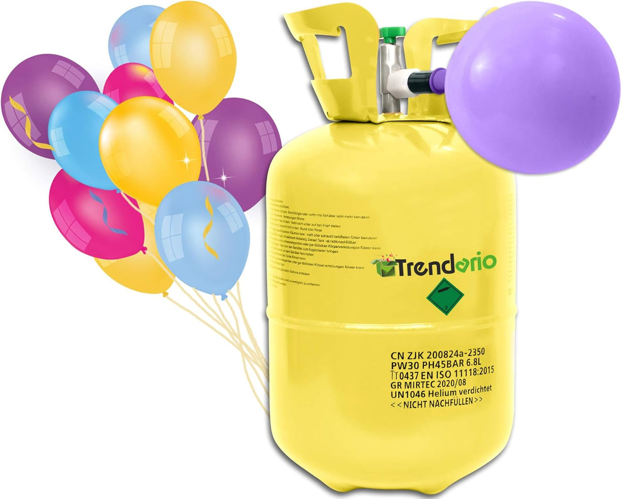 🎈 Trendario Helium Gasflasche 30 Ballons