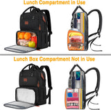 🌟 MATEIN Laptop Lunch Rucksack – 17 Zoll, mit isoliertem Kühlfach und USB-Anschluss, Schwarz 🌟