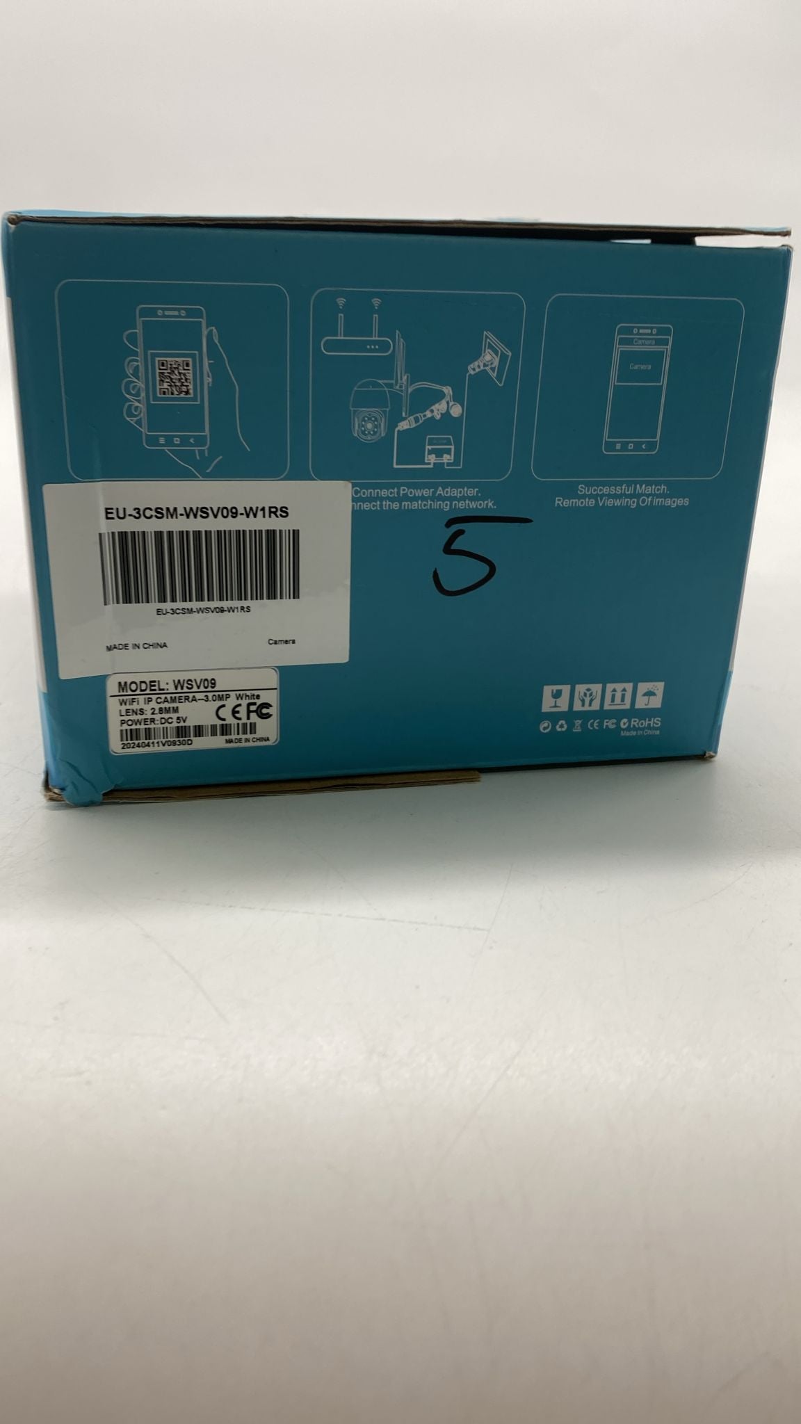 🎥 Smart WiFi Kamera WSV09 – ⚪ weiß, 🌦️ Outdoor - B-Ware