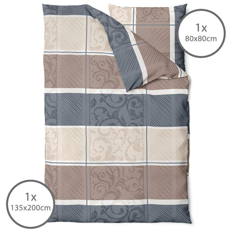 🛏️ Linkhoff Fein-Biber Bettwäsche 135x200 cm – 2-teilig