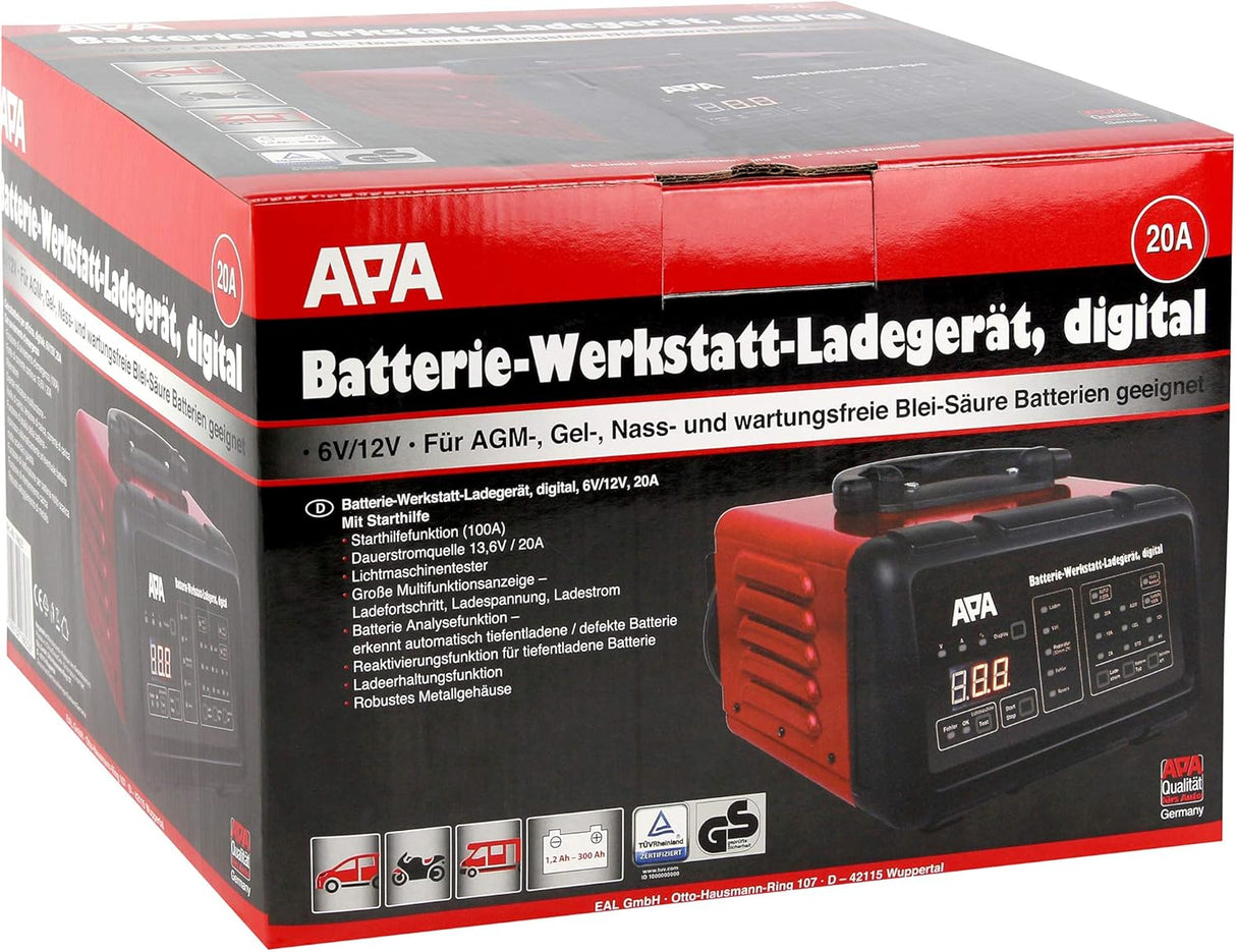 🧰 APA Werkstattladegerät 12V/6V 20A