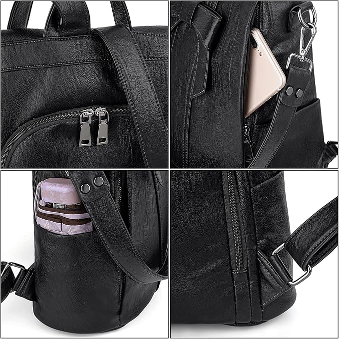 🎀 UTO Damen-Rucksack Schwarz