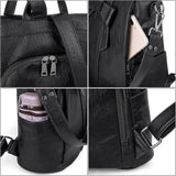 🎀 UTO Damen-Rucksack Schwarz