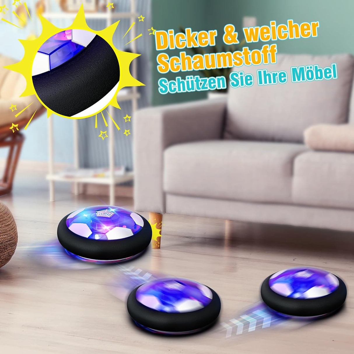 Hot Bee – Air Power Hover Fußball mit LED & USB-Aufladung
