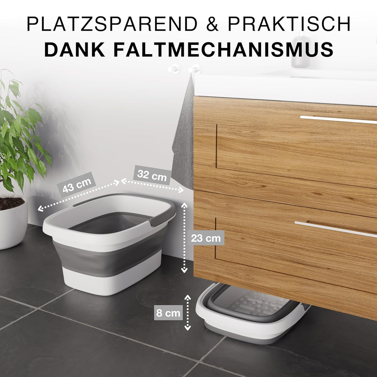🦶 VMbathrooms Fußoase – faltbares Fußbad