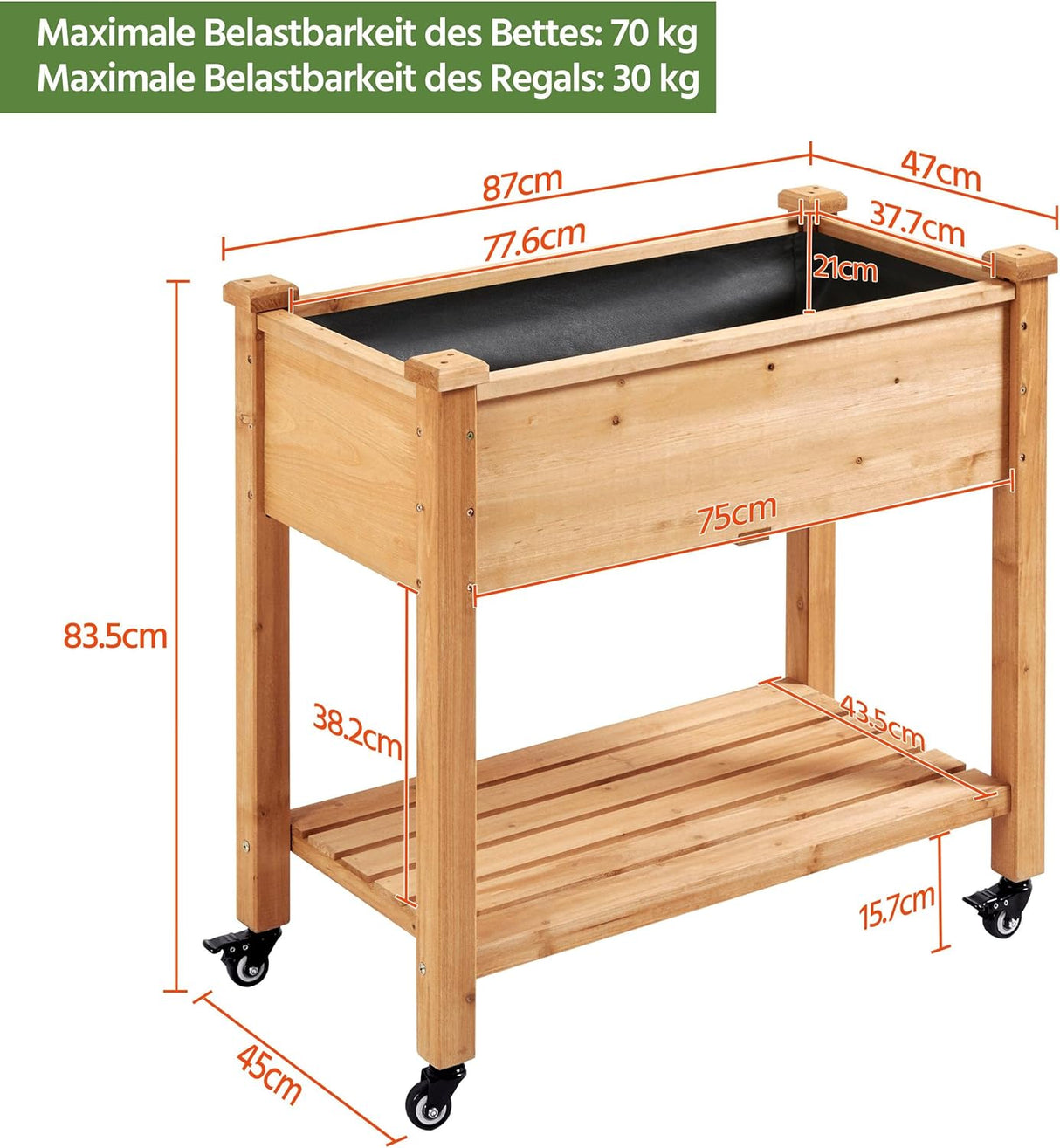 Yaheetech Hochbeet mit Rollen – Flexibel und praktisch