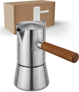 🌟 LAMBDA COFFEE® Espressokocher – Induktionsgeeignet, 200ml Edelstahl, 3-4 Tassen 🌟