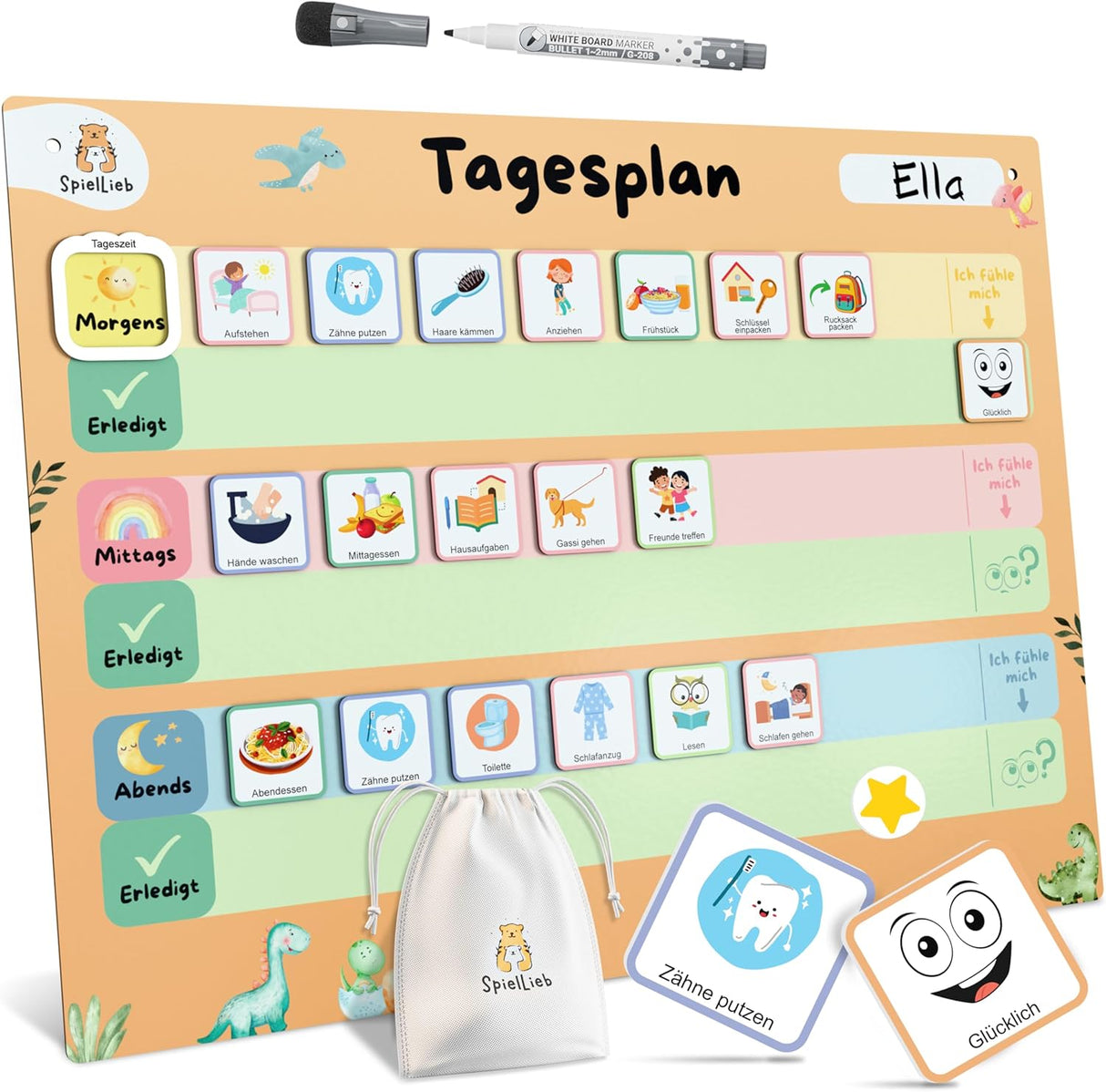 📅 SpielLieb Tagesplaner Kinder Routine