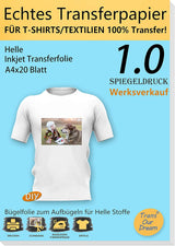 👕 TransOurDream Bügelfolie A4 – 20 Blatt