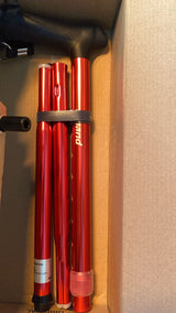 🩼 Rehand Vierfuß-Gehstock – Rot, faltbar, höhenverstellbar, bis 136 kg, neu