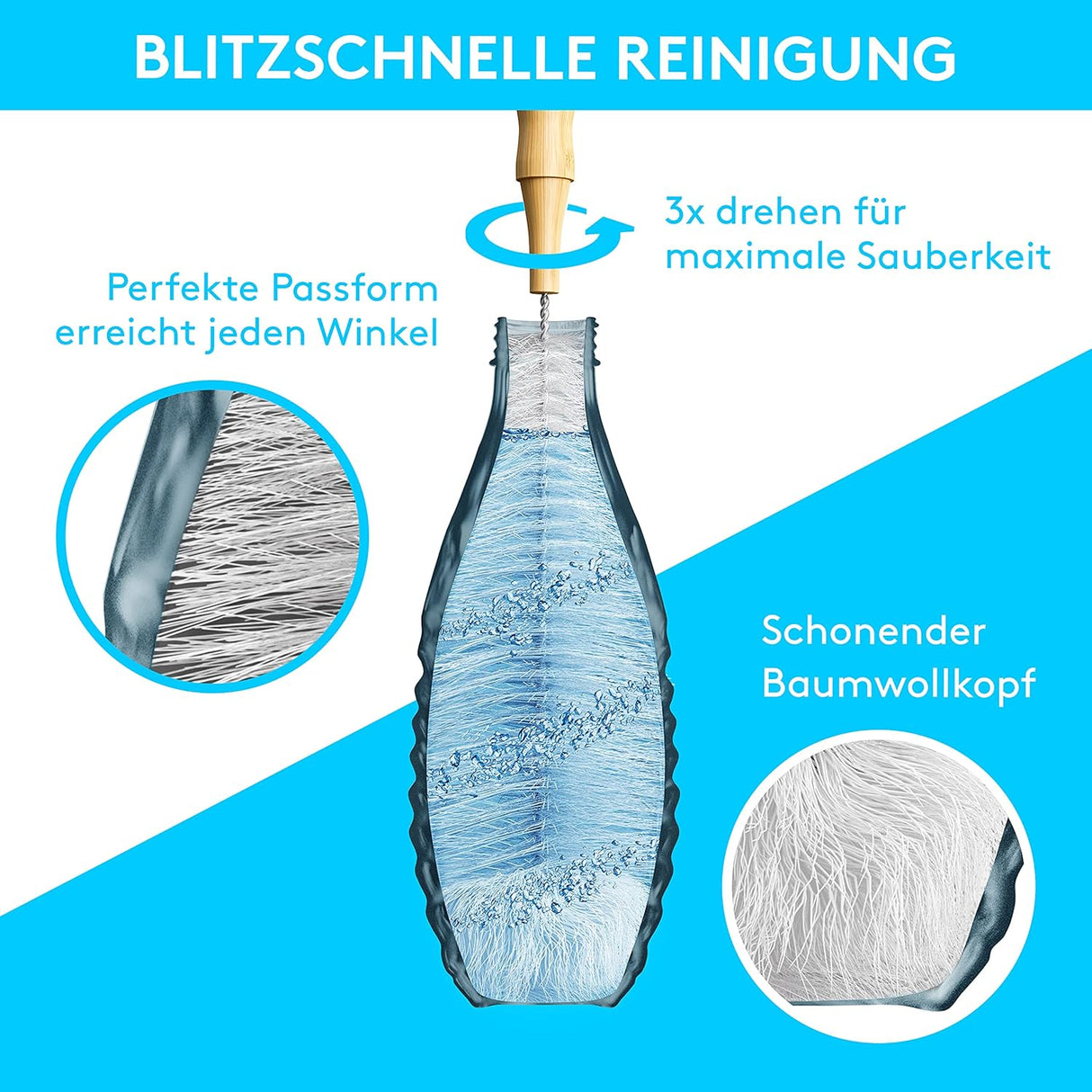 🌟 LICHTENWERK® Premium Flaschenbürste für SodaStream - B-Ware! Perfekte Passform & kratzfreie Reinigung