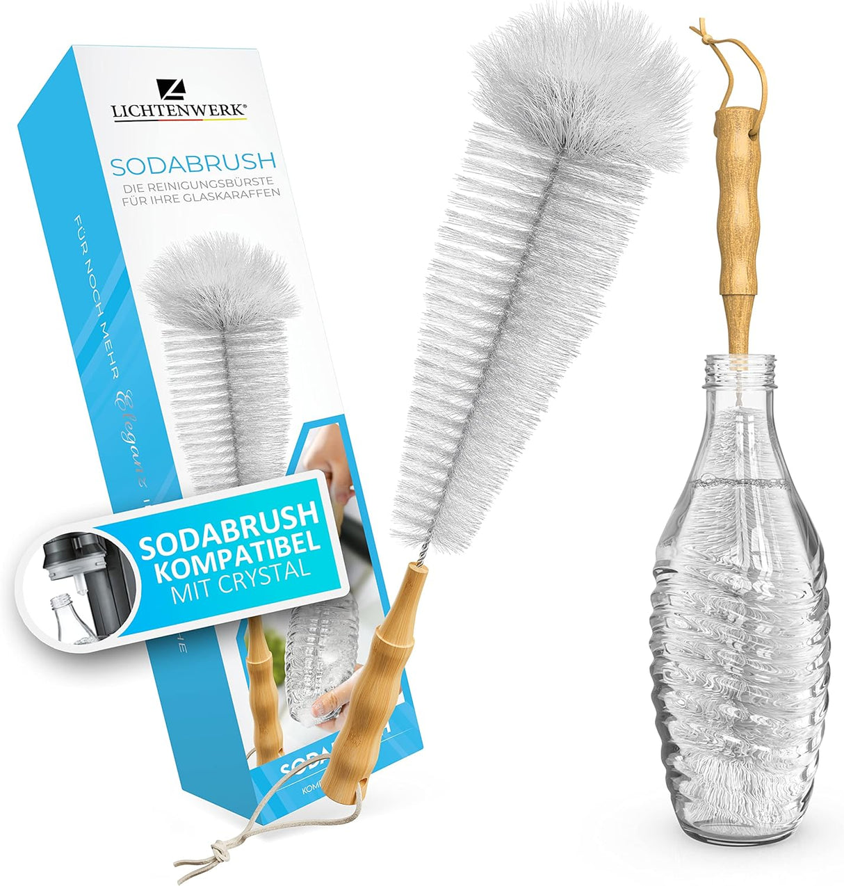 🌟 LICHTENWERK® Premium Flaschenbürste für SodaStream - B-Ware! Perfekte Passform & kratzfreie Reinigung