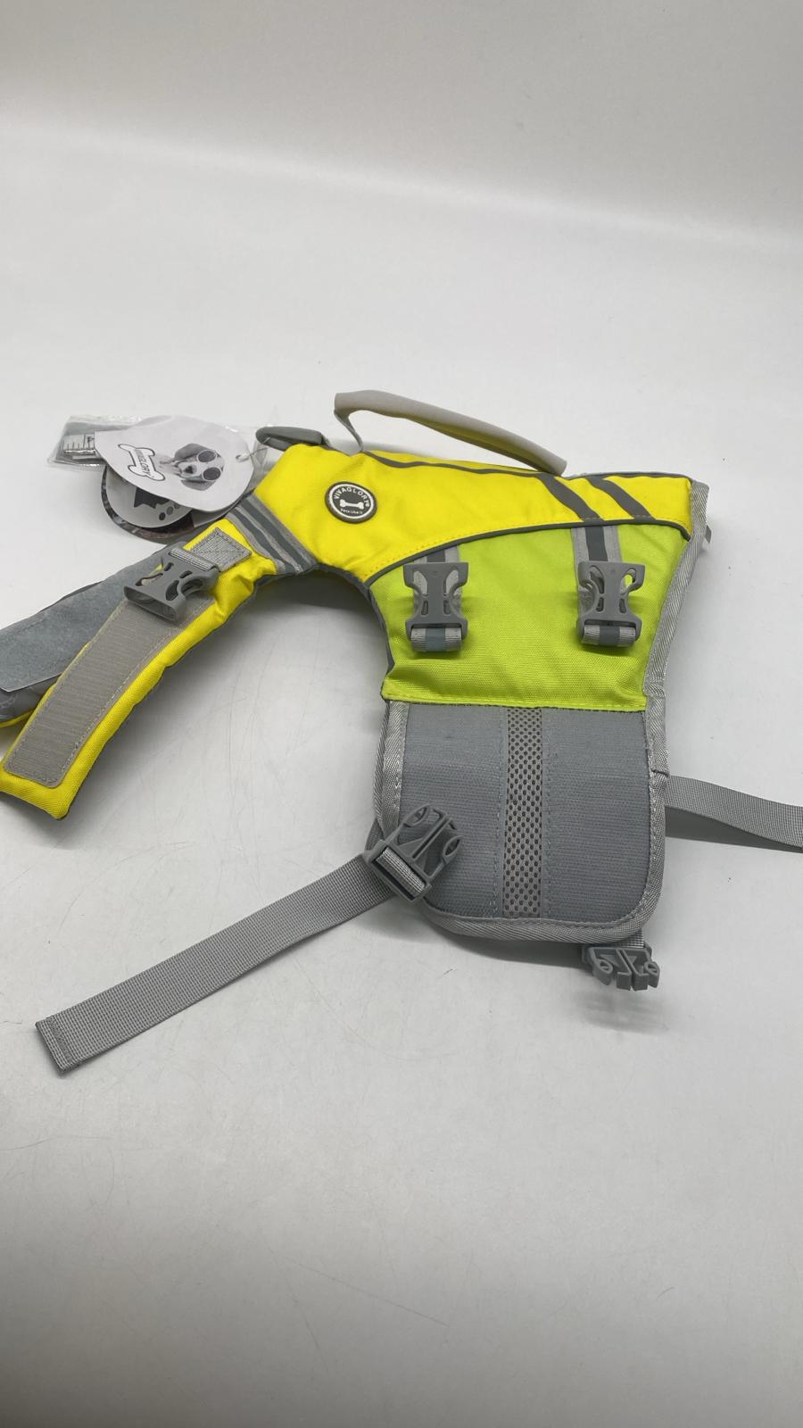 🐶 VIVAGLORY Hundeschwimmweste S – Gelb/Grau - NEU