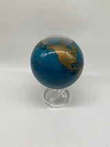 MOVA Globus Blau & Gold 6" – solarbetrieben, drehbar, edle Deko mit Sockel – NEU