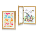 🖼️ 2er Set Bilderrahmen A4 Holz – Kinderzeichnungen Wechselrahmen, neu