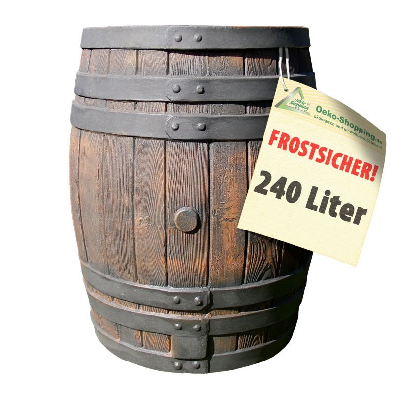 🛢️ Regentonne 240L Eichenfass-Optik