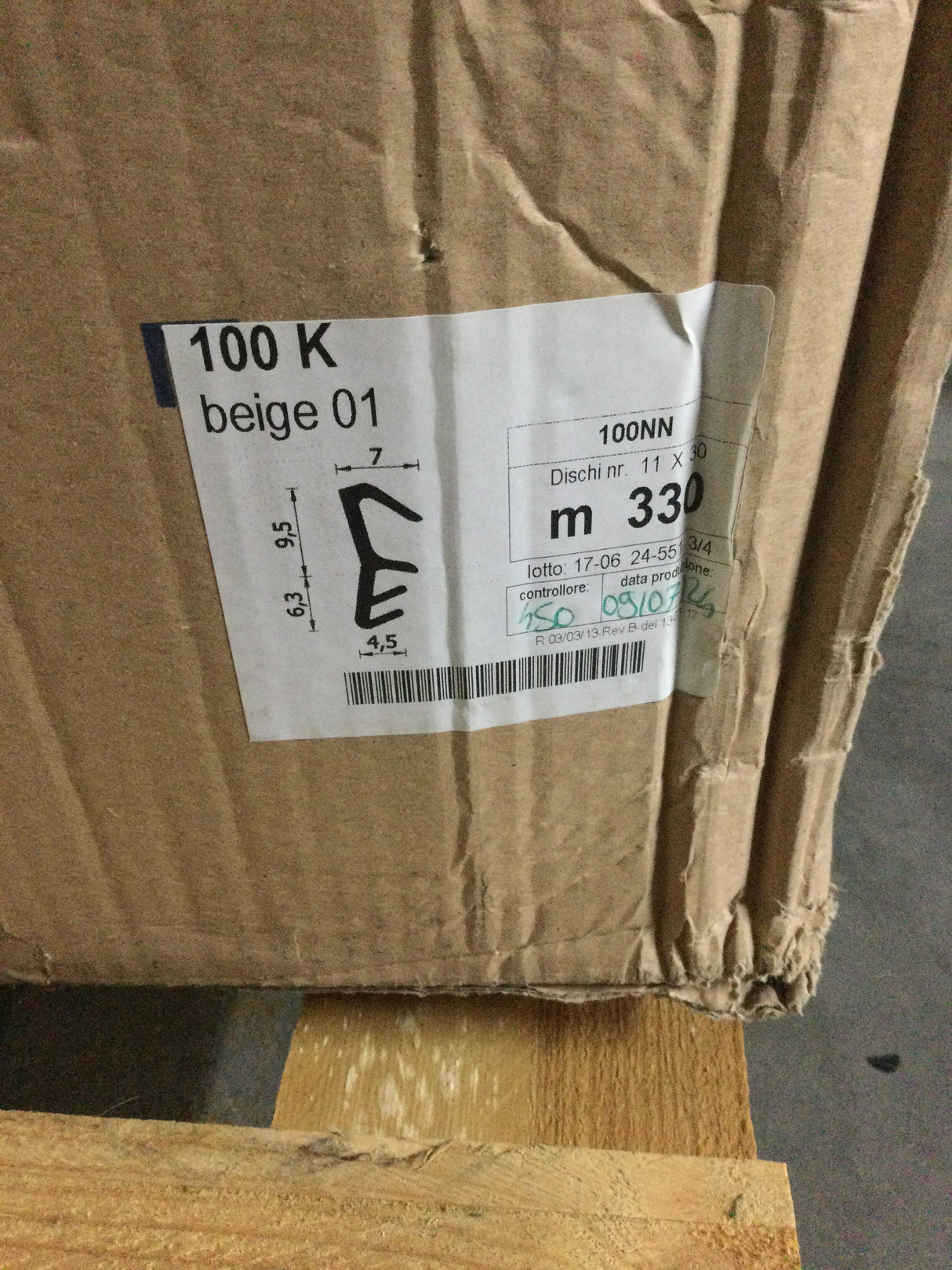🏠 Roverplastik 100K Flügelfalzdichtung 330m Rolle (B-Ware)