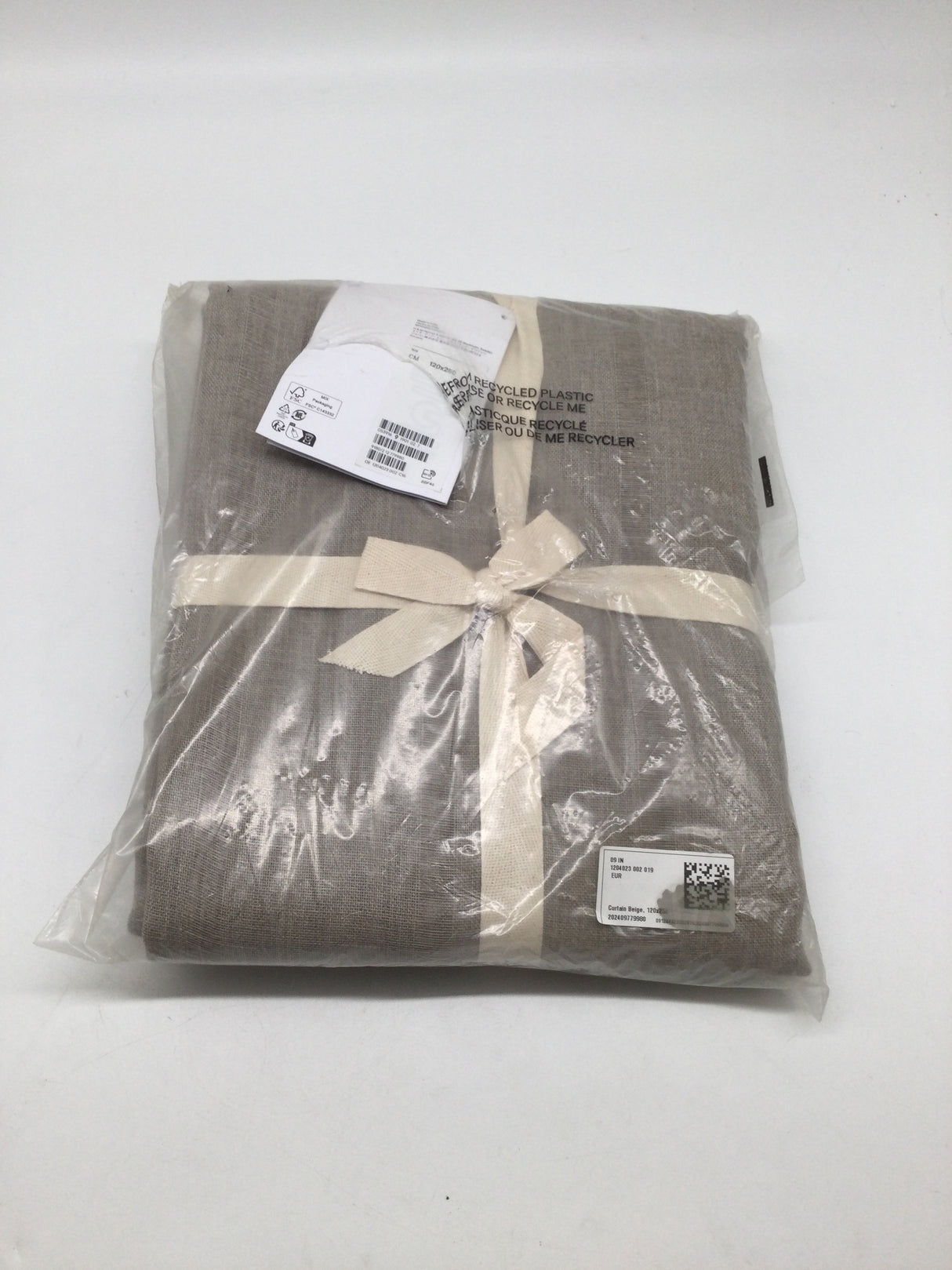 🌿 2er-Pack Leinenvorhänge, Hellbeige - Vielseitig & Stilvoll - B-Ware