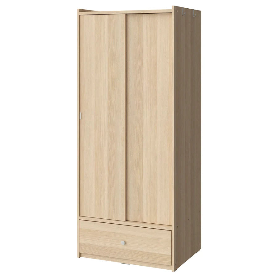 🚪 BRUKSVARA Schiebetüren-Kleiderschrank 80x191 cm – B-Ware!