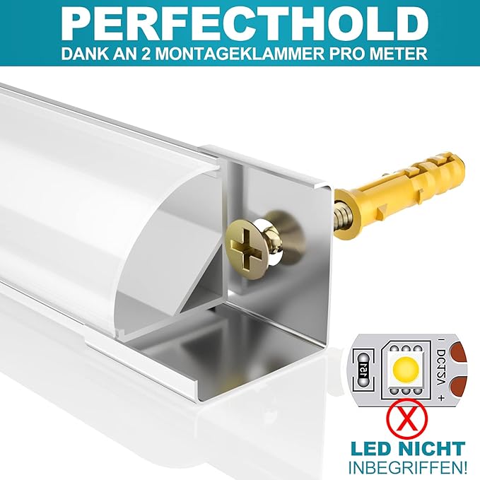 💡 Liaointec LED Aluminiumprofil V-Form (B-Ware)
