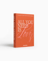 📸 Fotobuch „ALL YOU NEED is love“ – 80 Seiten Stoffbezug Orange - neu